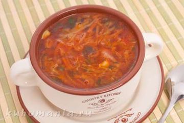фото рецепта Борщ с молодой капустой