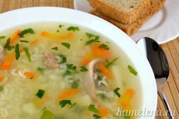 фото рецепта Куриный суп с рисом