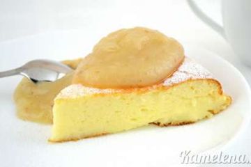 фото рецепта Манный пудинг (буберт) с яблочным соусом