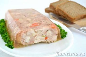 фото рецепта Куриный рулет в желе
