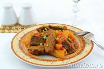 фото рецепта Мясное рагу с овощами и грибами