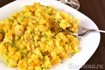 фото рецепта Кускус с овощами и куриным филе