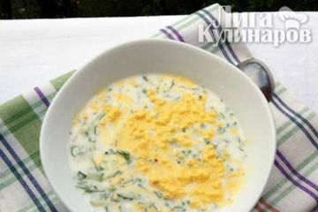 фото рецепта Холодный суп с мацони и яйцом