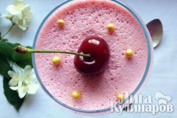 фото рецепта Йогуртовый вишневый мусс