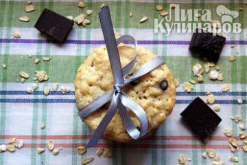 фото рецепта Овсяное печенье с шоколадом (Oatmeal Chocolate Chip Cookie)