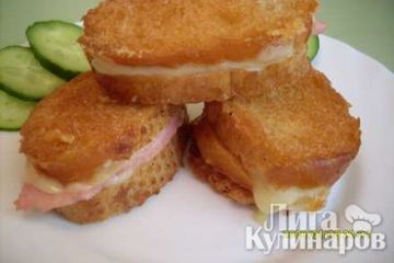фото рецепта Хрустящие горячие бутерброды
