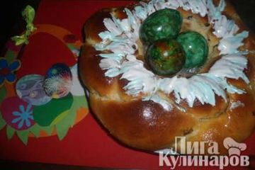 фото рецепта Пасхальный венок на желтках