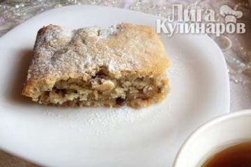 фото рецепта Пирог с бананом и грецкими орехами (постный)