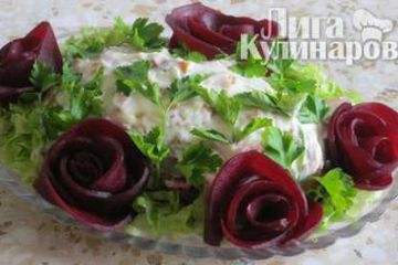 фото рецепта Закуска со свеклой и кетой Удача