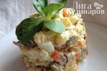 фото рецепта Салат с языком Русский