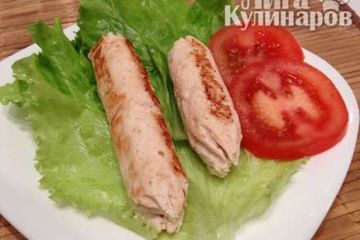 фото рецепта Домашние куриные сосиски
