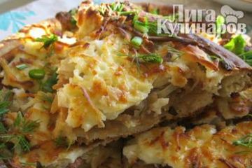 фото рецепта Пирог из пресного теста с капустой