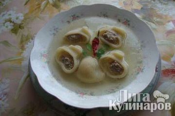 фото рецепта Улитки с мясом в бульоне