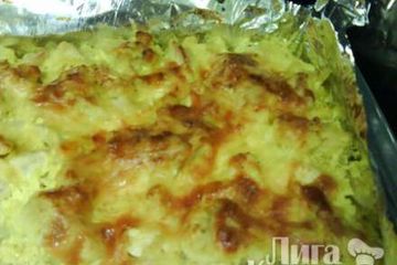 фото рецепта Запеканка с курицей и цветной капустой