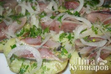 фото рецепта Сельдь с картофелем по-домашнему