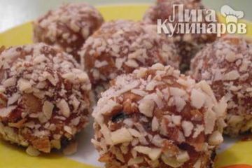 фото рецепта Пирожные на сгущенном молоке с сухофруктами и орехами