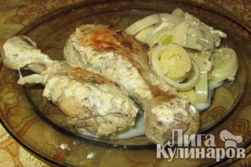 фото рецепта Куриные голени, тушеные в молоке