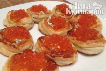 фото рецепта Волованы с икрой и сливочным сыром