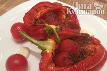 фото рецепта Лодочки из перца с помидорками черри