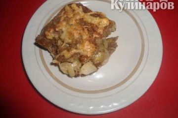 фото рецепта Запеканка мясная на хлебе