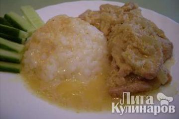 фото рецепта Свинина под луковым соусом
