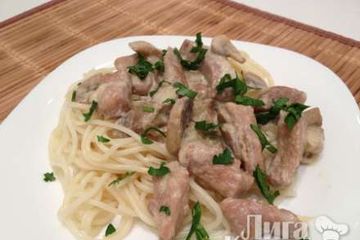 фото рецепта Жаркое из индейки с грибами