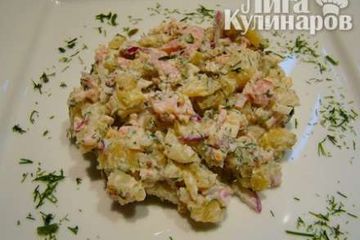 фото рецепта Картофельный салат с ветчиной