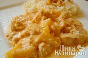 фото рецепта Курица в кокосово-ананасовом карри