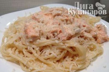 фото рецепта Спагетти с лососем