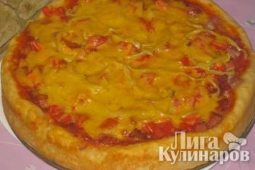 фото рецепта Пицца на нежнейшем мягком творожном тесте