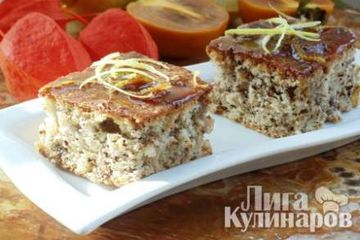 фото рецепта Орехово-лимонный пирог с медовой пропиткой