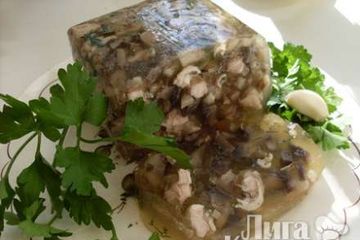 фото рецепта Курино-грибной холодец