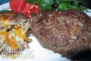 фото рецепта Мясные зразы с овощной начинкой