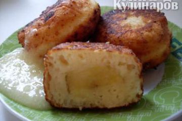фото рецепта Творожники с фруктовой начинкой