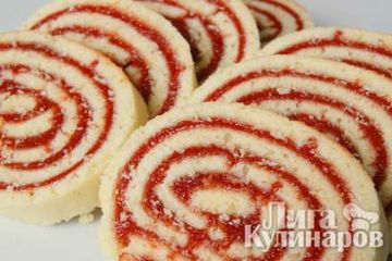 фото рецепта Рулет с джемом