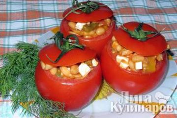 фото рецепта Помидорчики, фаршированные кальмарами