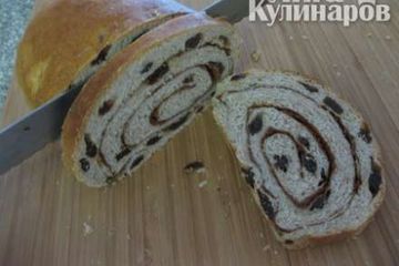 фото рецепта Рулет с корицей и изюмом