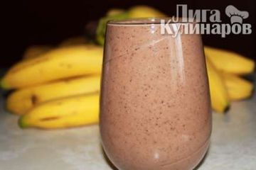 фото рецепта Шоколадно-банановый смузи с грушей