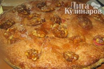 фото рецепта Яблочный пирог с грецкими орехами
