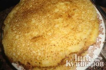 фото рецепта Блины из кукурузной муки на кефире