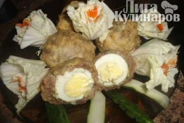 фото рецепта Колобки (из фарша мясного и яйца)