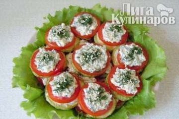 фото рецепта Кабачки слоёные с кунжутом.