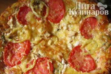фото рецепта Пицца с беконом и курицей