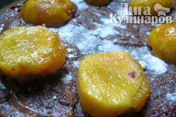фото рецепта Пирог маковый  с персиком