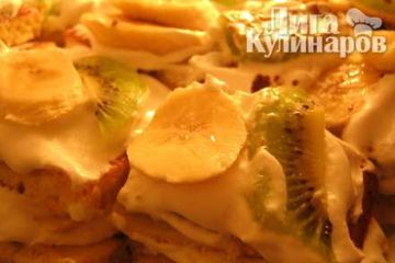 фото рецепта Пирожные с киви и бананом