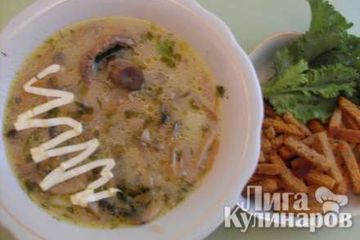 фото рецепта Грибной суп с сырком