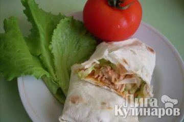 фото рецепта Шаурма по-домашнему на быструю руку