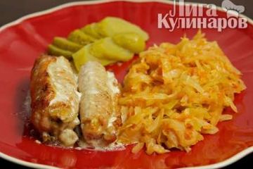 фото рецепта Рулетики с грибами (Крученики)