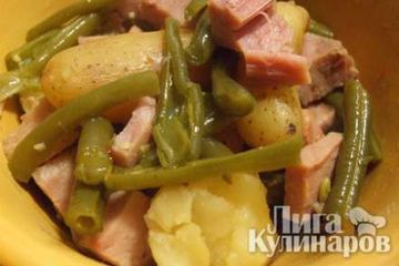 фото рецепта Овощи с ветчиной в мультиварке