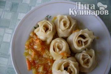 фото рецепта Манты-розы